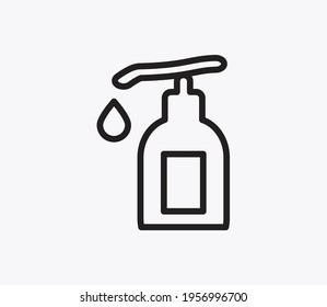 Bottle sanitizer icon logo design template