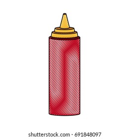 bottle sauce of mustard condiment image