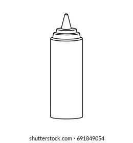 bottle sauce of mustard condiment image