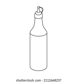 Bottle sauce vector icon.Outline vector icon isolated on white background bottle sauce.