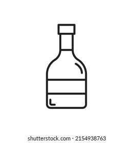 A bottle of schnapps icon. High quality black vector illustration.