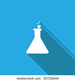 Bottle Science Experiment icon,long shadow