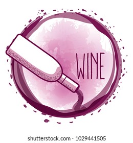 Bottle serving wine round splash