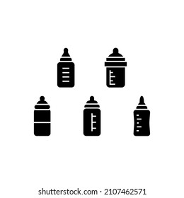 Bottle set icon isolated on white background