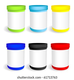 Bottle set, vector illustration