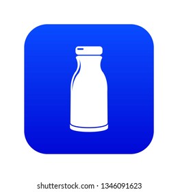 Bottle shampoo icon blue vector isolated on white background