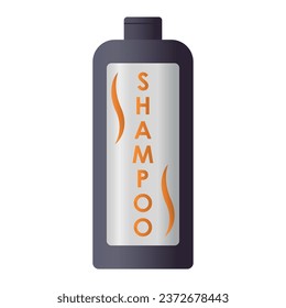Bottle of shampoo on white background