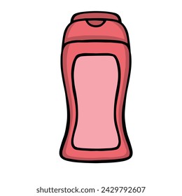 bottle shampoo bottle, personal hygiene illustration, vector