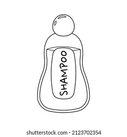 A bottle of Shampoo vector illustration cartoon isolated on white background. Cute bottle of Shampoo vector cartoon.