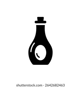 Forma de garrafa de óleo de abacate isolado sobre fundo branco com cor natural