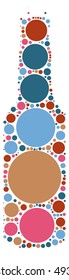 Bottle shape vector design by color point
