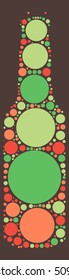 Bottle shape vector design by color point
