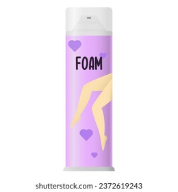 Bottle of shaving foam on white background
