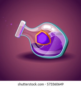 Bottle with shield, magic elixir