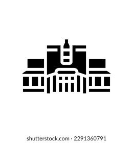 bottle shop glyph icon vector. bottle shop sign. isolated symbol illustration