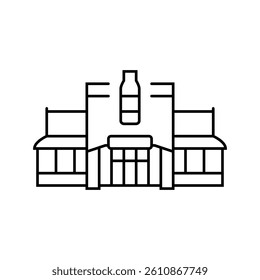 bottle shop line icon vector. bottle shop sign. isolated contour symbol black illustration
