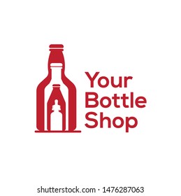 bottle shop logo design template