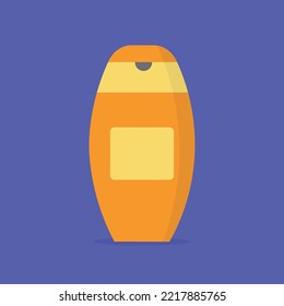 Bottle with shower gel, illustration