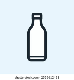 a bottle is shown in a line icon