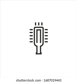 bottle silhouette logo design inspiration with lights