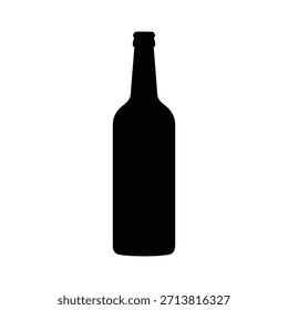 Bottle silhouette packaging container vector