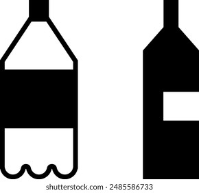 Bottle silhouette, Vector bottle icon