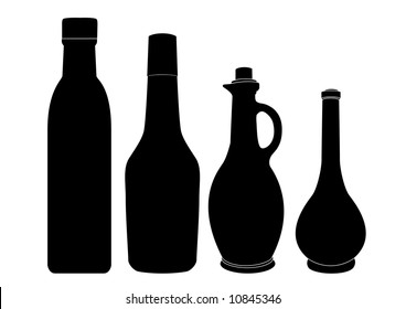 Bottle silhouettes.