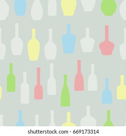 Bottle silhouettes - vector background