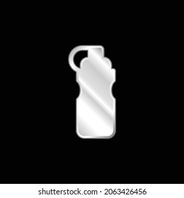 Bottle silver plated metallic icon