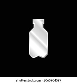 Bottle silver plated metallic icon