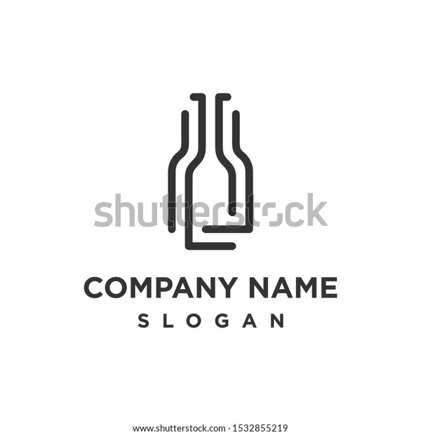 Bottle Simple Logo Design Vector Stock Vector (Royalty Free) 1532855219