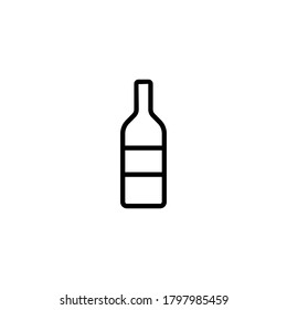Bottle simple thin line icon vector illustration