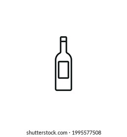 Bottle simple thin line icon vector illustration
