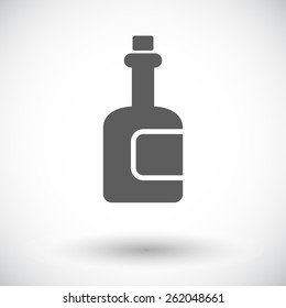 Bottle. Single flat icon on white background. Vector illustration.