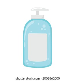 bottle of soap cleaner cartoon isolated