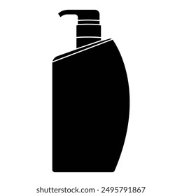 Bottle with soap, shampoo or detergent dispenser. Mock-up with plastic container for different cosmetic.