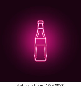 bottle of soda icon. Elements of Bottle in neon style icons. Simple icon for websites, web design, mobile app, info graphics