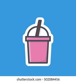 Bottle Soda Icon Food Drinks Stickers
