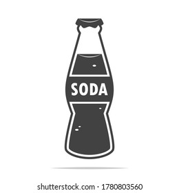 Bottle of soda icon transparent vector isolated