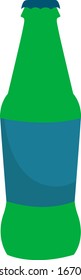 Bottle of soda, illustration, vector on white background.