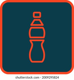 Bottle of soda, illustration, vector on a white background.