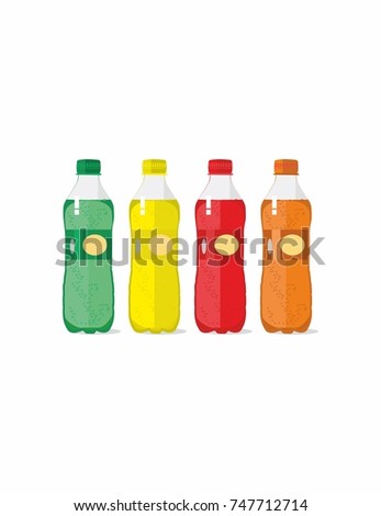 Bottle of soda on a white background