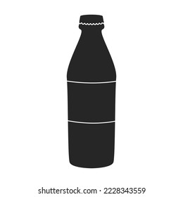 Bottle of soda vector icon.Black vector icon isolated on white background bottle of soda.