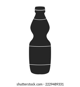 Bottle of soda vector icon.Black vector icon isolated on white background bottle of soda.