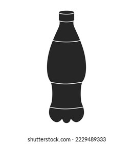 Bottle of soda vector icon.Black vector icon isolated on white background bottle of soda.