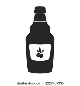 Bottle of soda vector icon.Black vector icon isolated on white background bottle of soda.
