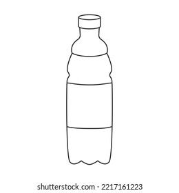 Bottle of soda vector icon.Outline vector icon isolated on white background bottle of soda.