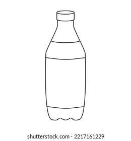 Bottle of soda vector icon.Outline vector icon isolated on white background bottle of soda.