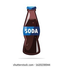 Bottle of soda vector isolated illustration