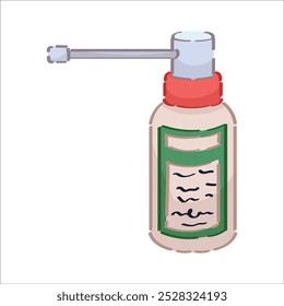 Bottle of sore throat spray on white background